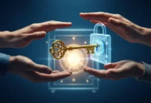 A family's hands holding a golden key representing the best life insurance companies' promise of security.