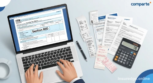 Step-by-step ITR filing process for claiming health insurance tax deductions under Section 80D