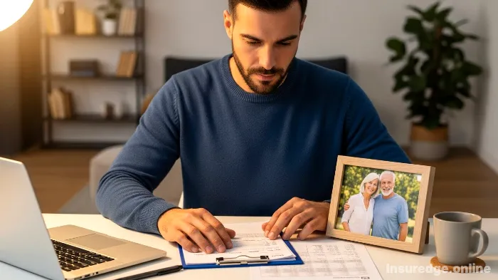 A young single man considering life insurance to protect his aging parents from financial burdens.
