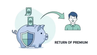 Illustration of a piggy bank with a shield representing Return of Premium Life Insurance.