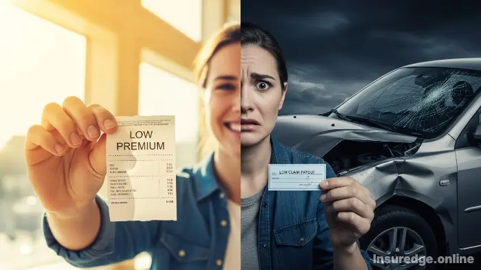 A visual representation of the risk of choosing a low IDV to save on premiums.